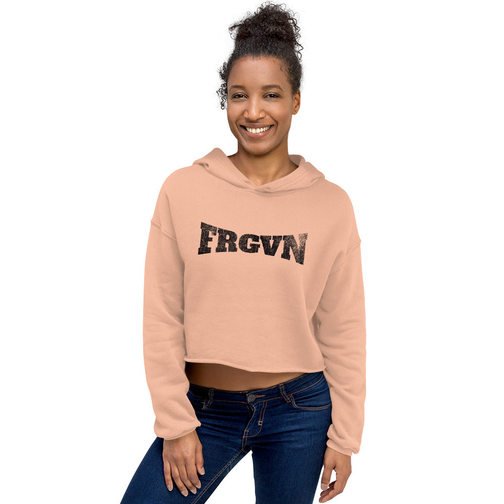 FRGVN in Black (The Fighter Collection) Women's Cropped Hoodie