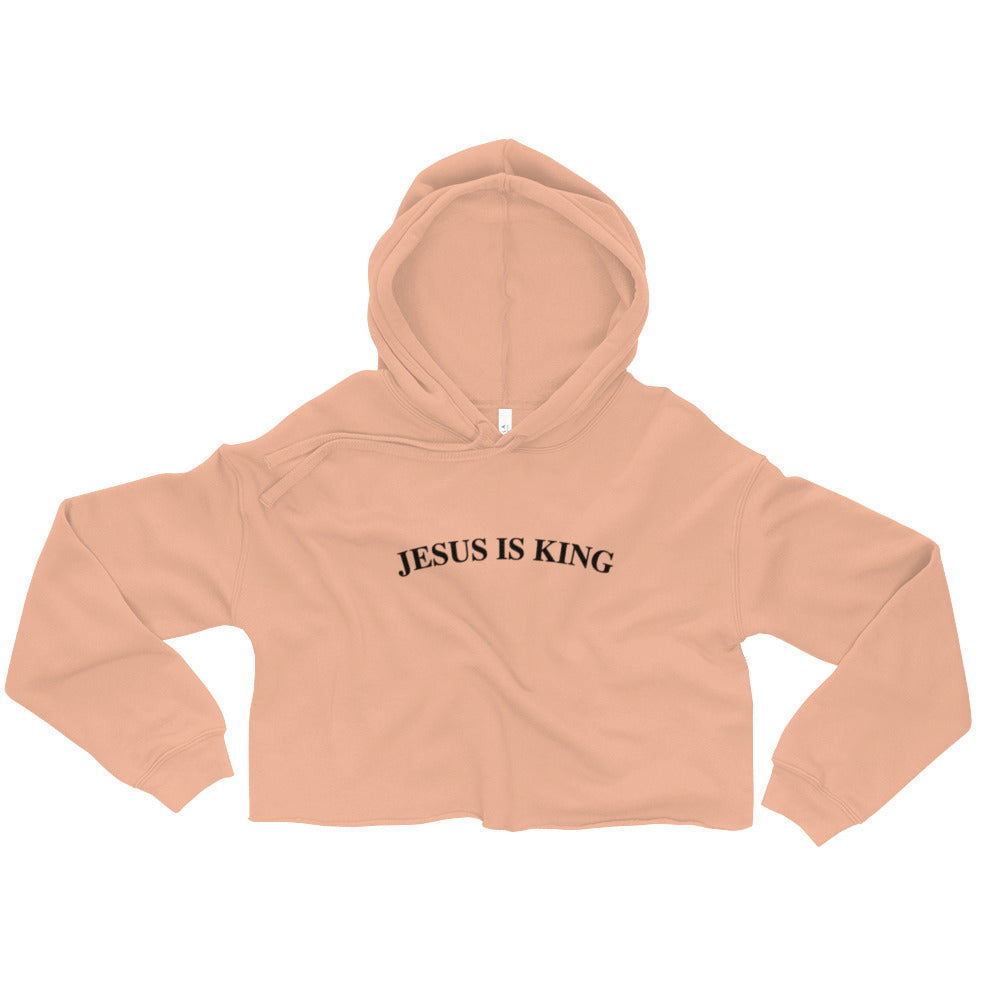 Jesus Is King (Center City Collection) Crop Hoodie in Black
