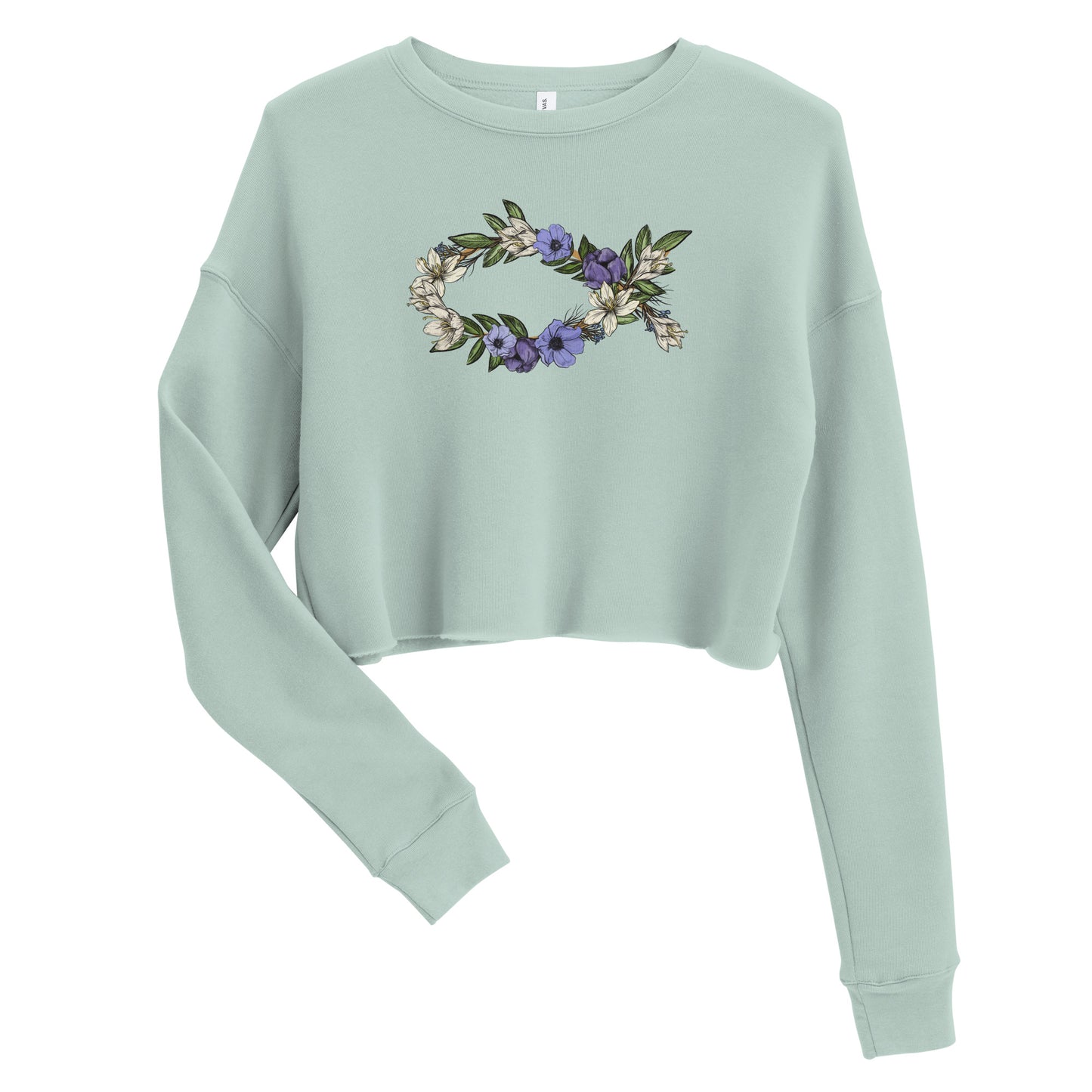 Fish In Bloom (In Bloom Collection) Women's Cropped Sweatshirt