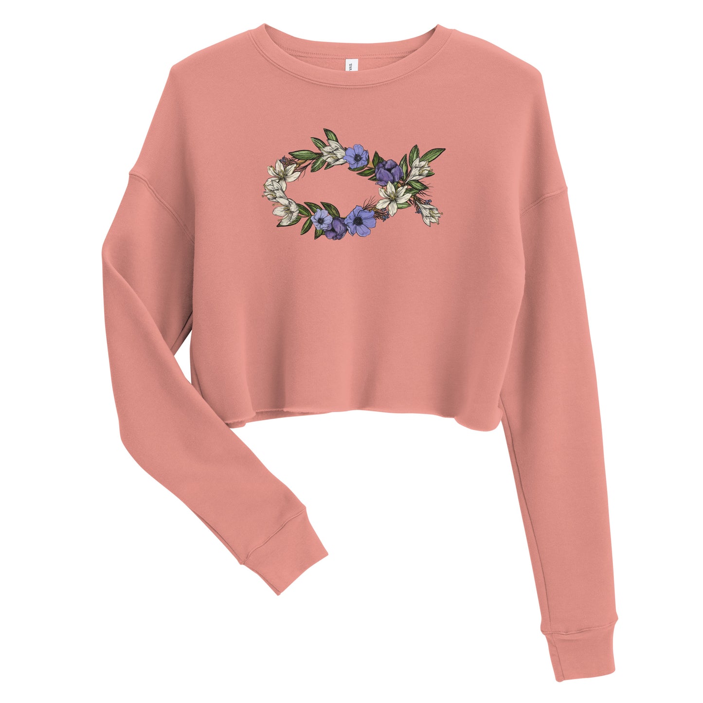 Fish In Bloom (In Bloom Collection) Women's Cropped Sweatshirt
