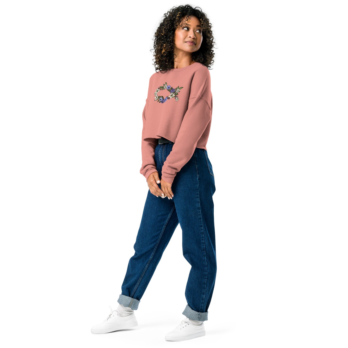 Fish In Bloom (In Bloom Collection) Women's Cropped Sweatshirt