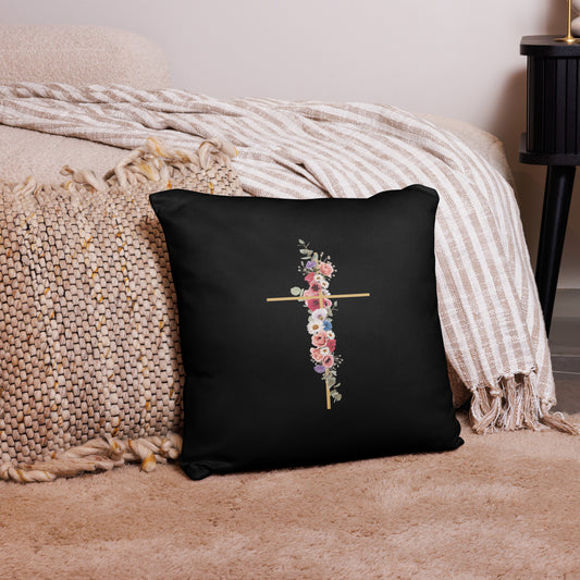 Cross In Bloom (In Bloom Collection) Basic Pillow