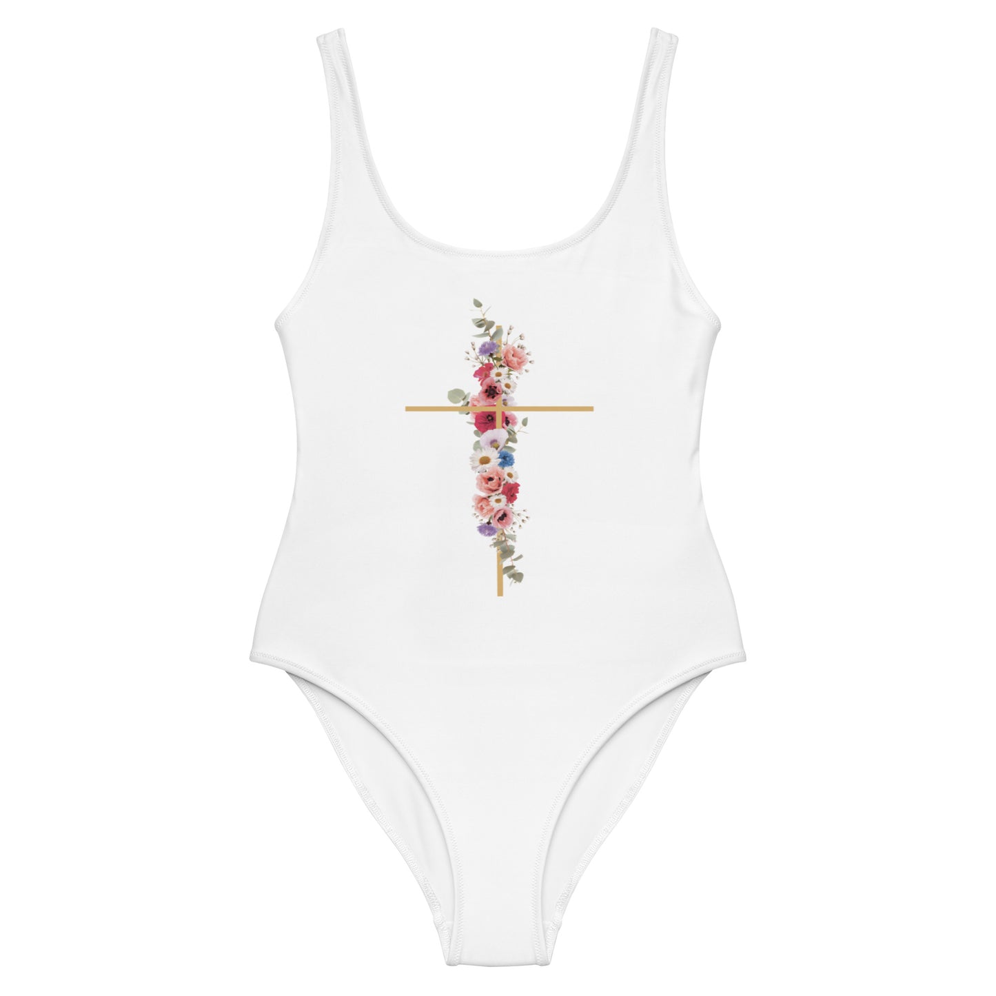 Cross In Bloom (In Bloom Collection) White One-Piece Swimsuit