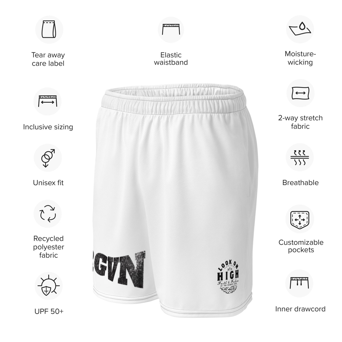 FRGVN in Black (The Fighter Collection) Unisex Mesh Shorts