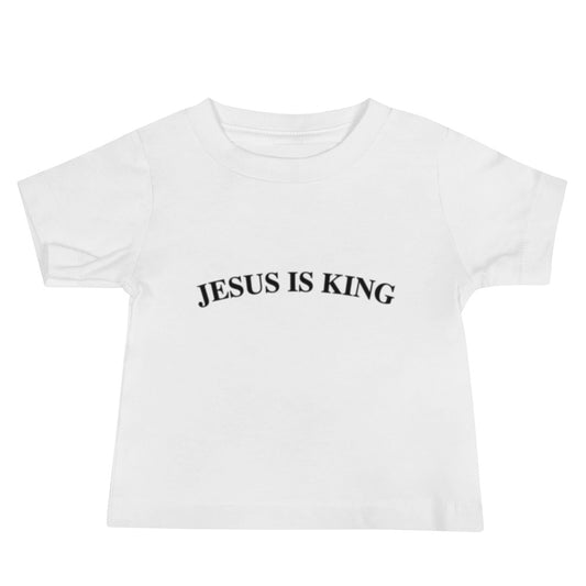 Jesus Is King (Center City Collection) Baby Jersey Short Sleeve Tee in Black