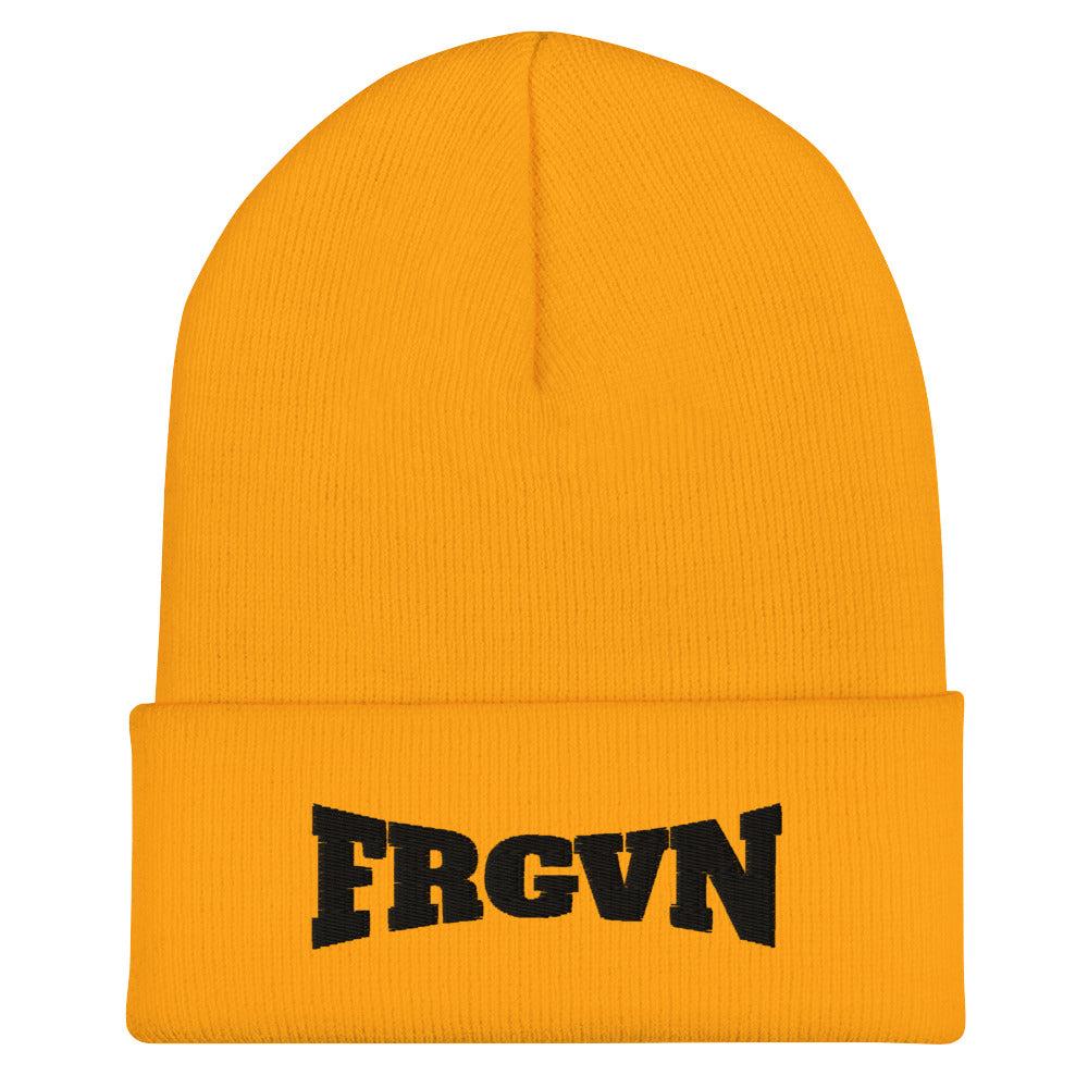 FRGVN (The Fighter Collection) Cuffed Beanie Embroidered in Black