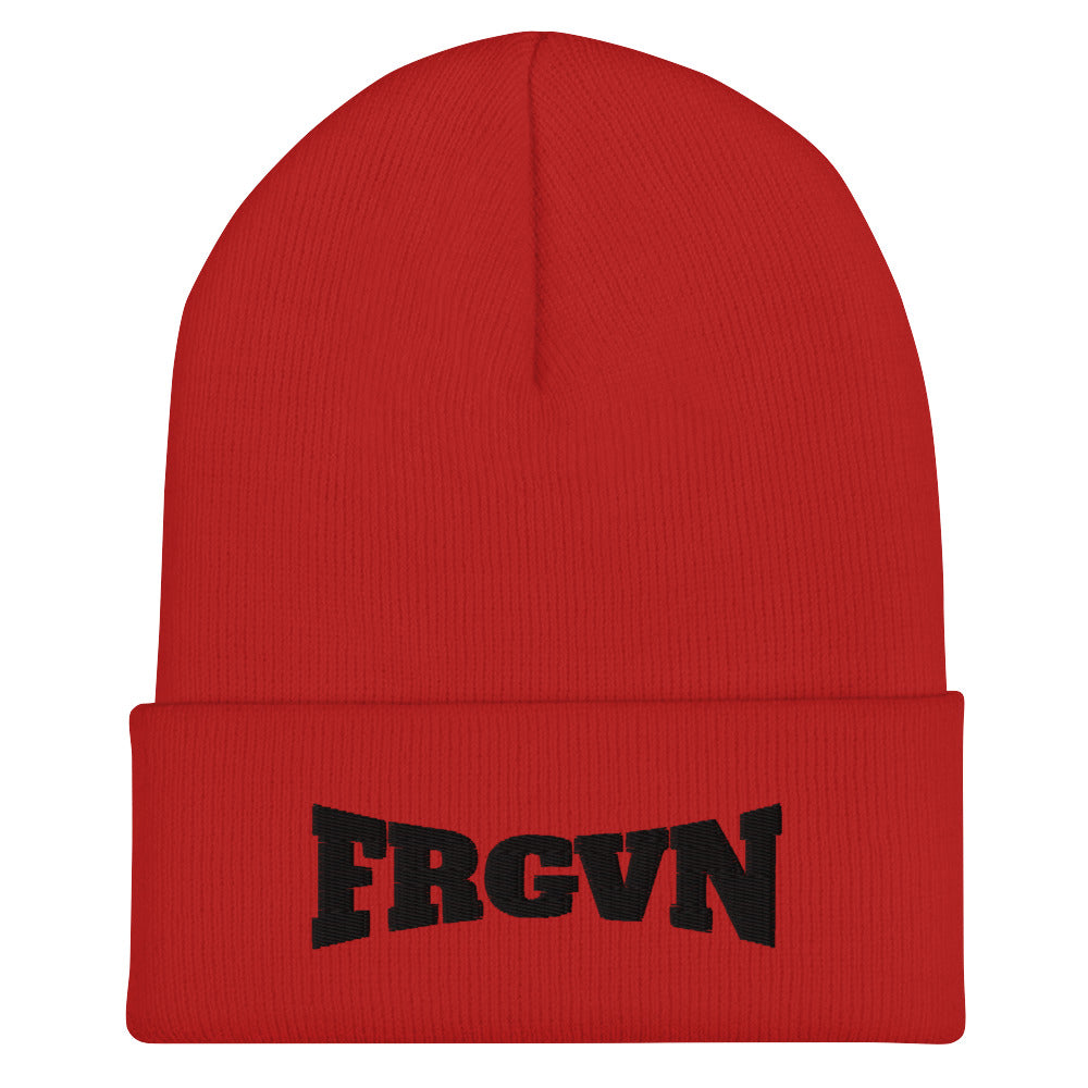 FRGVN (The Fighter Collection) Cuffed Beanie Embroidered in Black