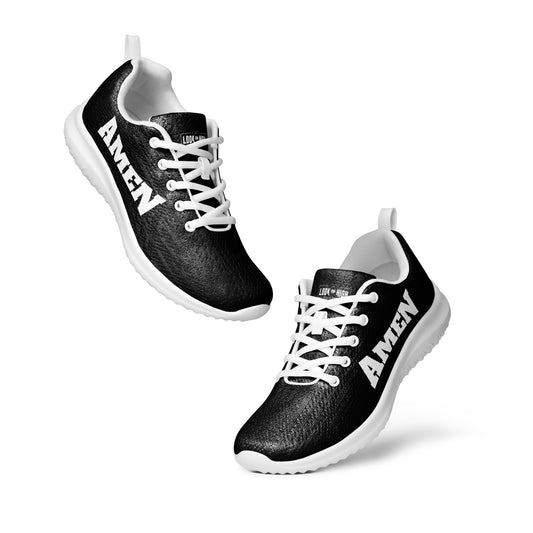 AMEN (The Fighter Collection) Men’s Athletic Shoes - White on Black
