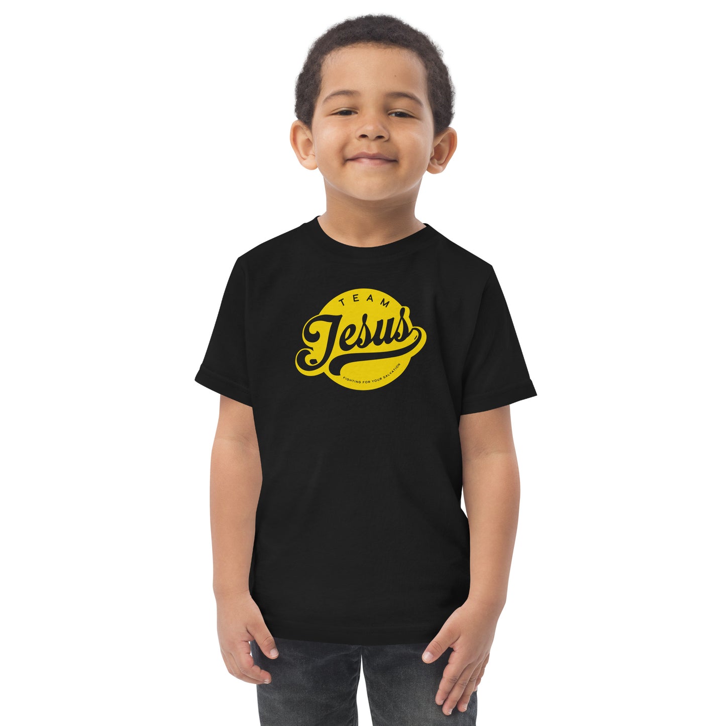 Team Jesus (Gold Crest) Toddler jersey t-shirt