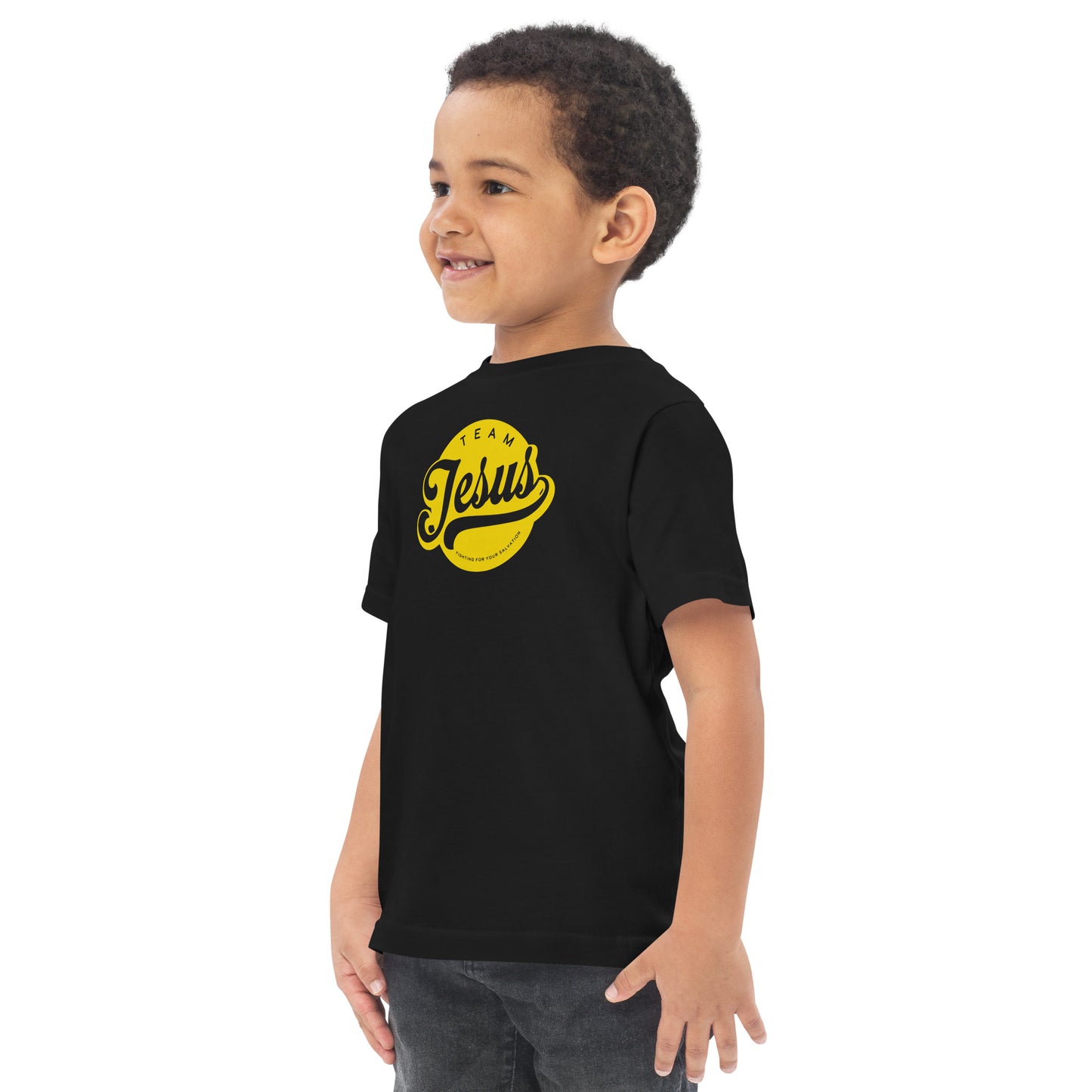 Team Jesus (Gold Crest) Toddler jersey t-shirt