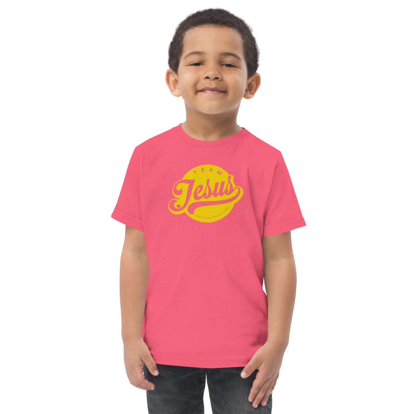 Team Jesus (Gold Crest) Toddler jersey t-shirt