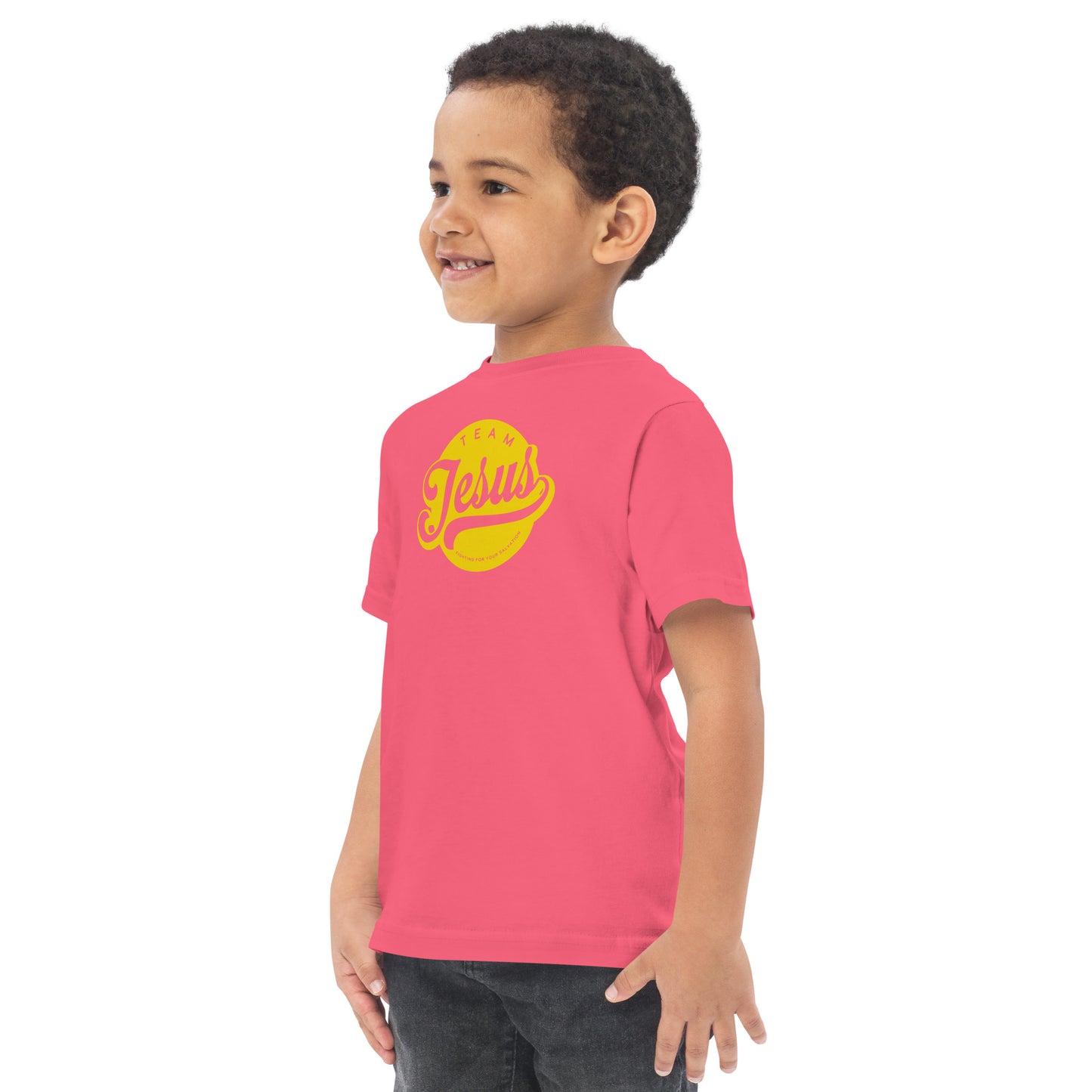 Team Jesus (Gold Crest) Toddler jersey t-shirt