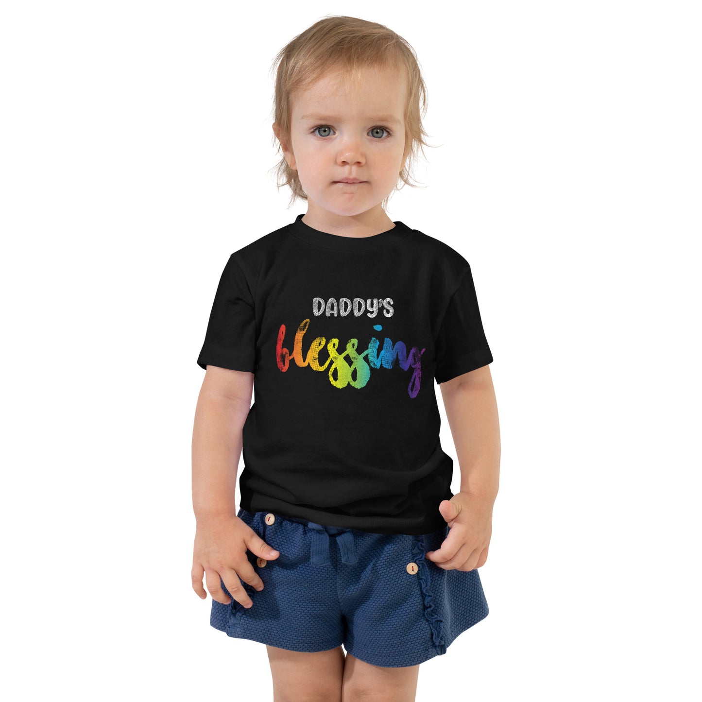 Daddy's Blessing - Toddler Short Sleeve Black Tee