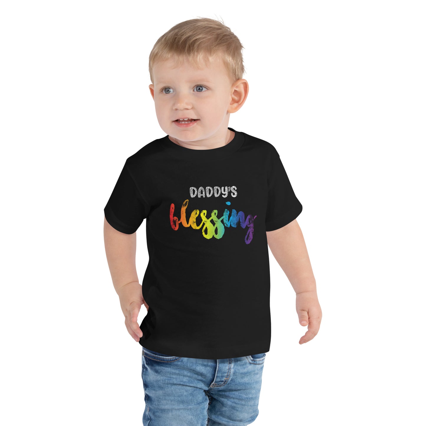 Daddy's Blessing - Toddler Short Sleeve Black Tee