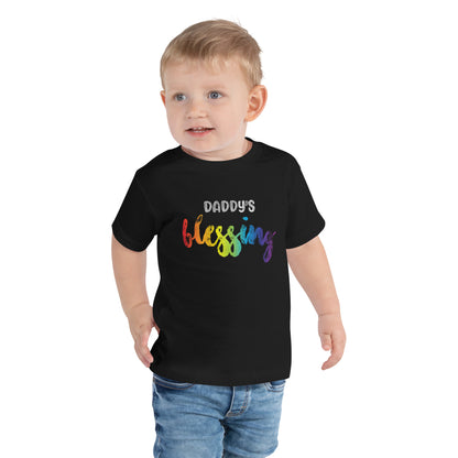 Daddy's Blessing - Toddler Short Sleeve Black Tee