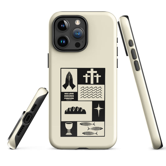 His Love Endures (Center City Collection) Lace White Tough Case for iPhone®