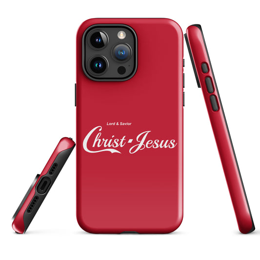 Christ-Jesus (Pop Collection) White on Red Tough Case for iPhone®