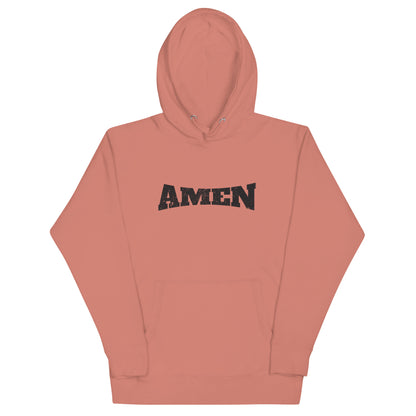 AMEN in Black (The Fighter Collection) Unisex Hoodie