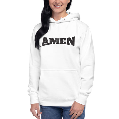 AMEN in Black (The Fighter Collection) Unisex Hoodie