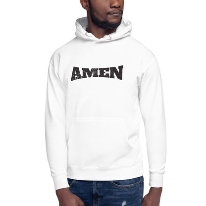 AMEN in Black (The Fighter Collection) Unisex Hoodie