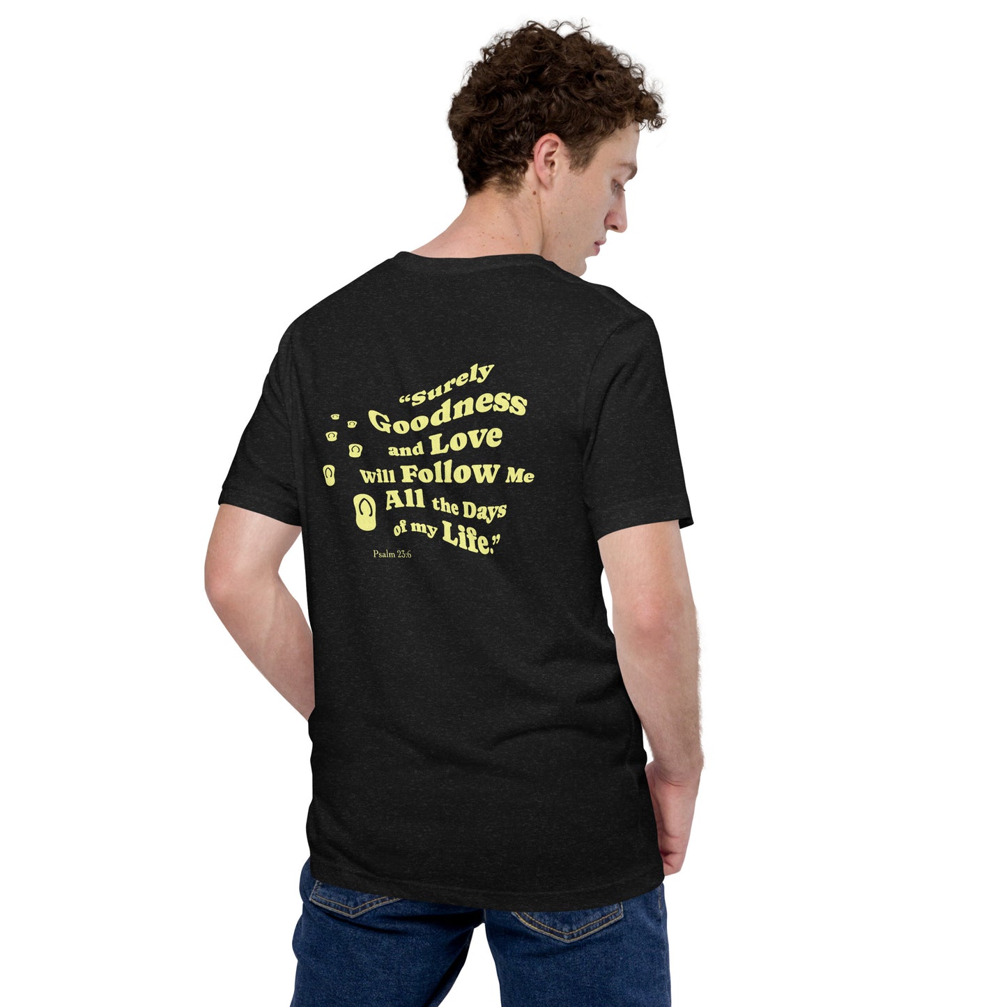 Psalm 23:6 (Devotional Collection) Unisex T-shirt in Yellow