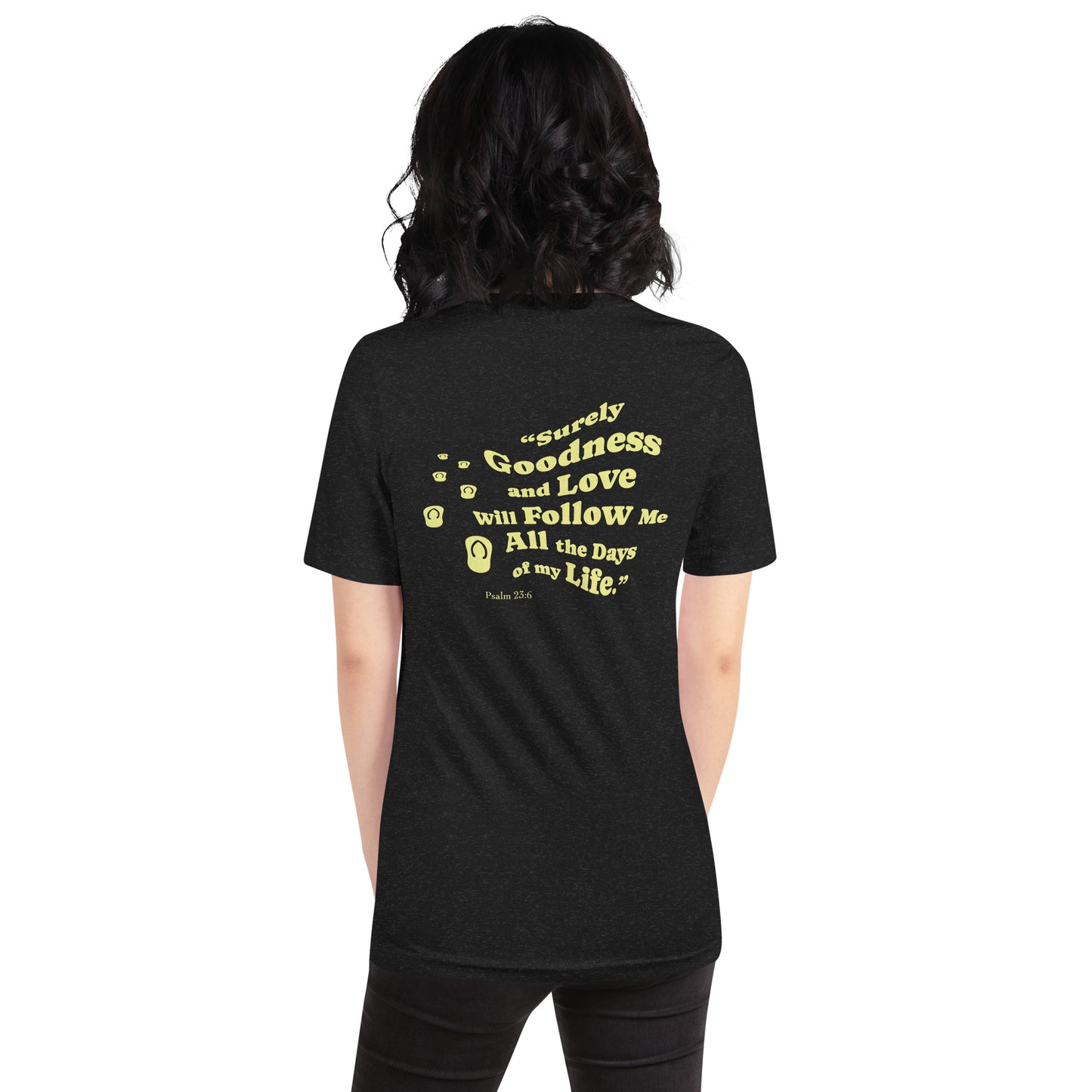 Psalm 23:6 (Devotional Collection) Unisex T-shirt in Yellow