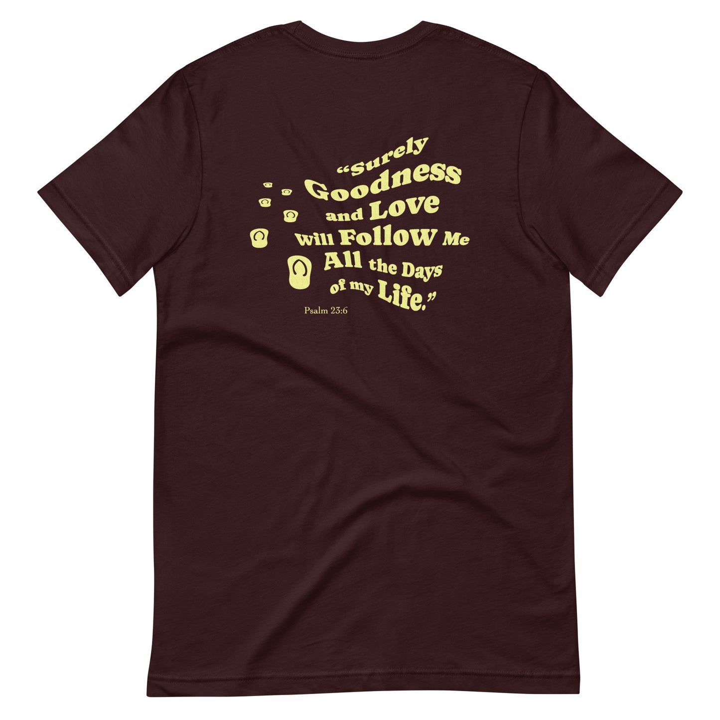 Psalm 23:6 (Devotional Collection) Unisex T-shirt in Yellow