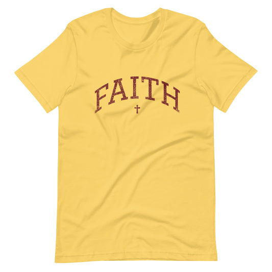 FAITH with Cross in Blood (Letterman Collection) Unisex T-shirt
