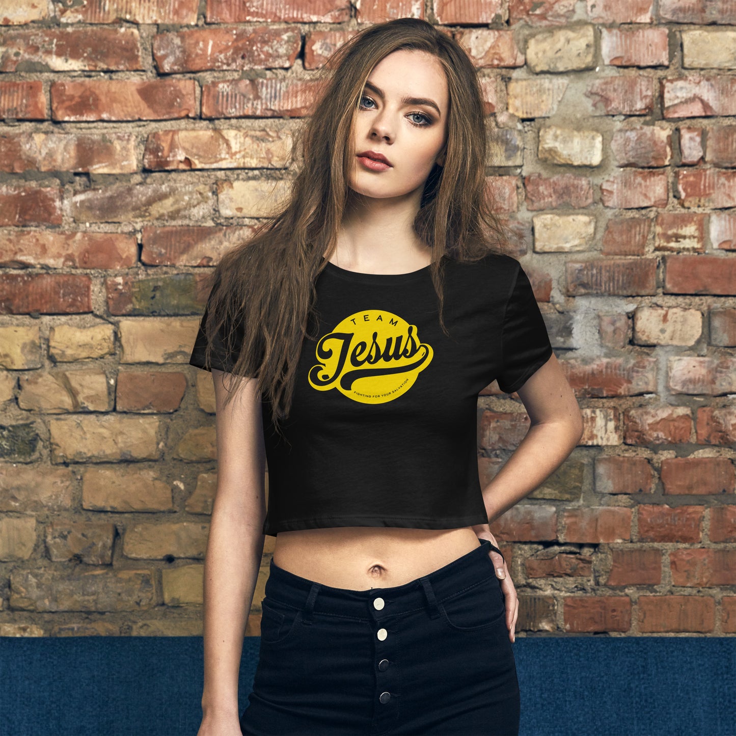 Team Jesus (Gold Crest) Women’s Crop Top