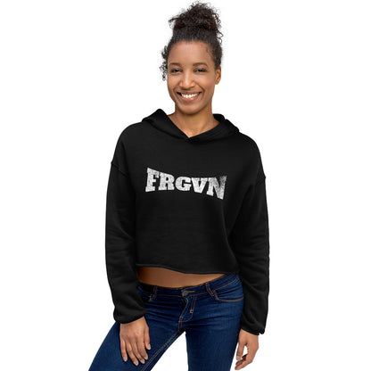 FRGVN in White (The Fighter Collection) Women's Cropped Hoodie