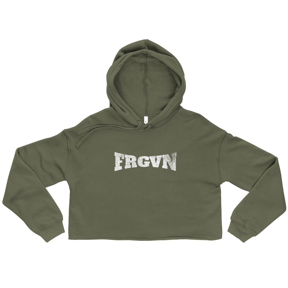 FRGVN in White (The Fighter Collection) Women's Cropped Hoodie