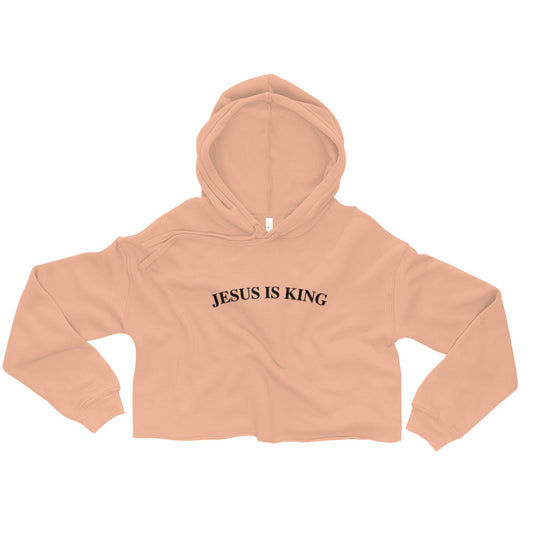 Jesus Is King (Center City Collection) Crop Hoodie in Black