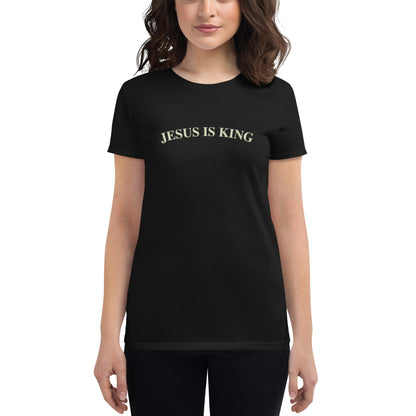 Jesus Is King in Beige (Center City Collection) Women's short sleeve t-shirt