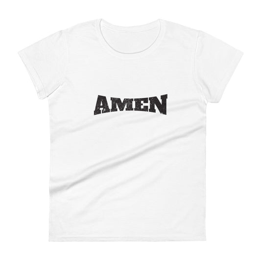 AMEN in Black (The Fighter Collection) Women's Short Sleeve T-shirt