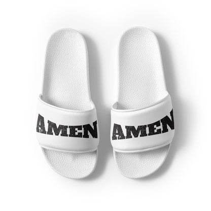 AMEN in Black (The Fighter Collection) Women's slides