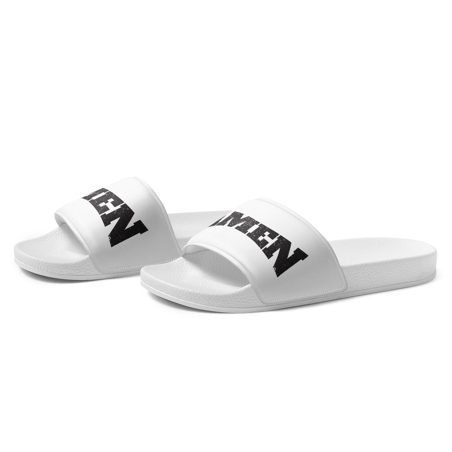 AMEN in Black (The Fighter Collection) Women's slides