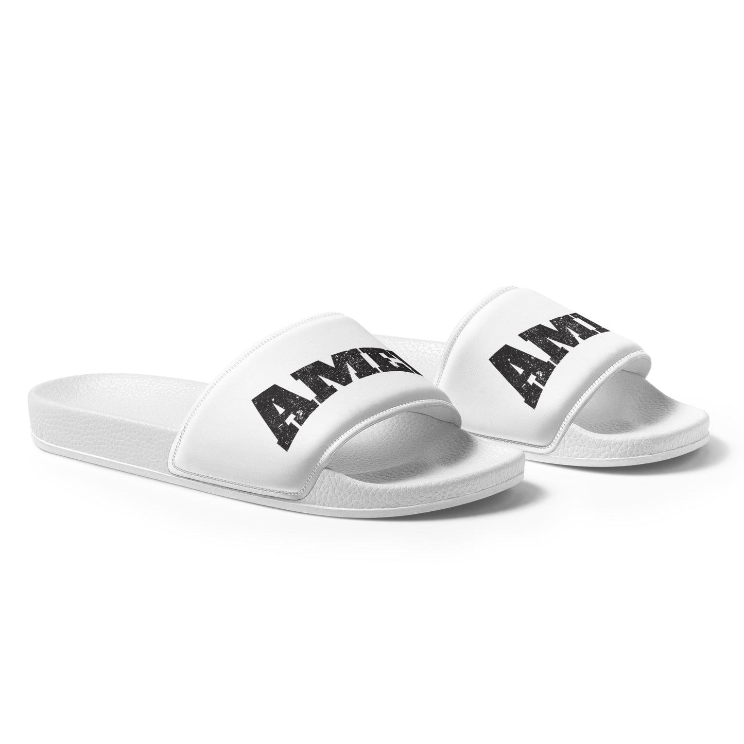 AMEN in Black (The Fighter Collection) Women's slides