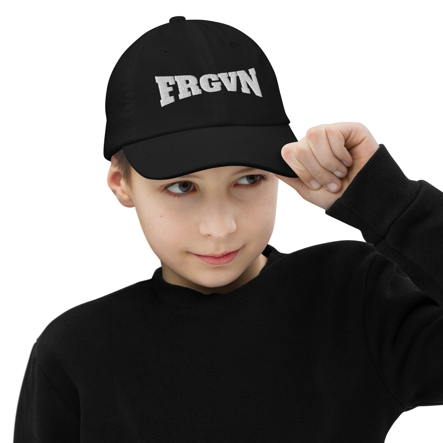 FRGVN (The Fighter Collection) Embroidered Youth baseball cap in White