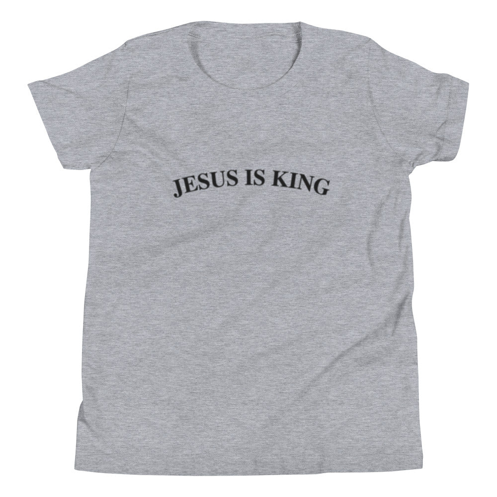 Jesus Is King (Center City Collection) Youth Short Sleeve T-Shirt in Black