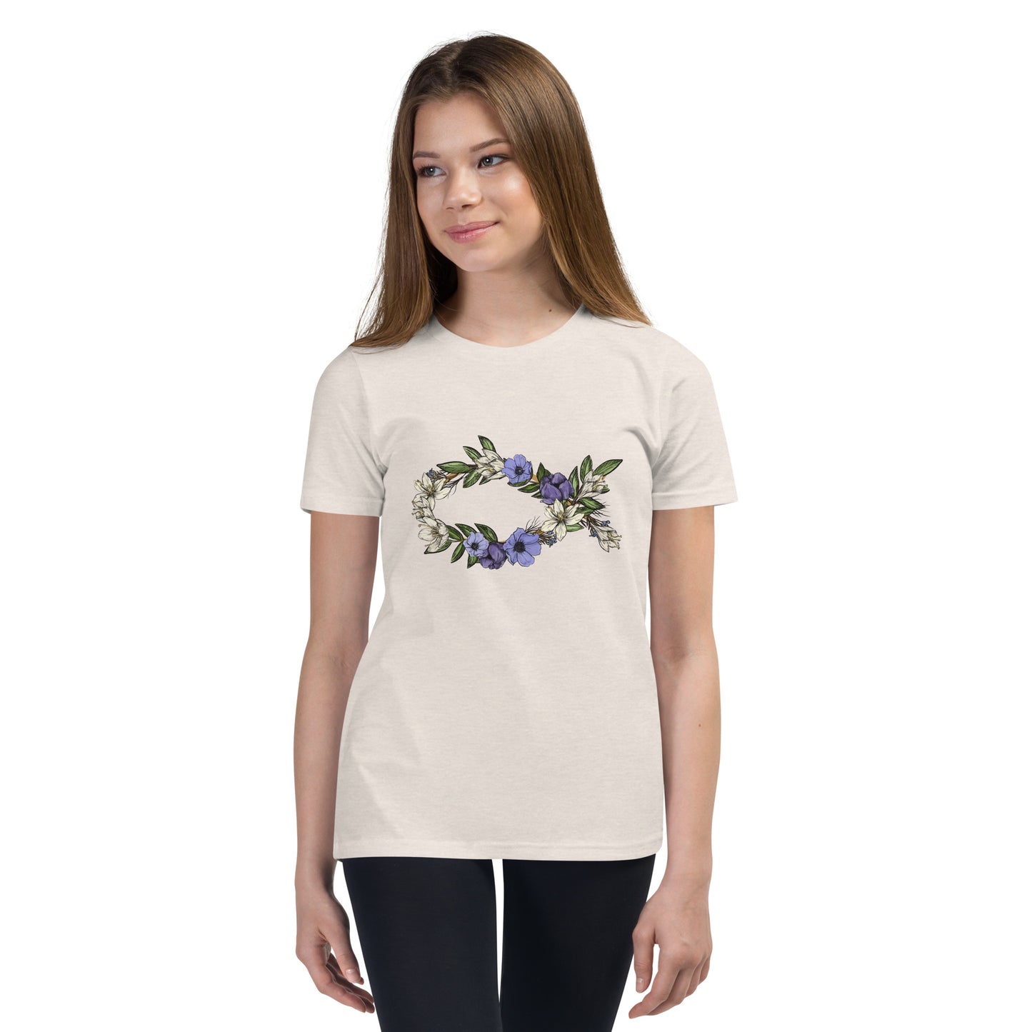 Fish In Bloom (In Bloom Collection) Youth Short Sleeve T-Shirt