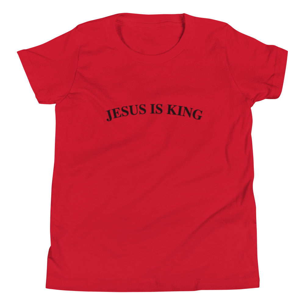 Jesus Is King (Center City Collection) Youth Short Sleeve T-Shirt in Black