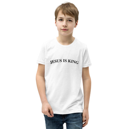 Jesus Is King (Center City Collection) Youth Short Sleeve T-Shirt in Black